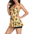 thumbnail image 3 of Womens Swimsuits Tummy Control Bathing Suits One Piece Flowy Swimwear Swimdress with Bottom, 3 of 5