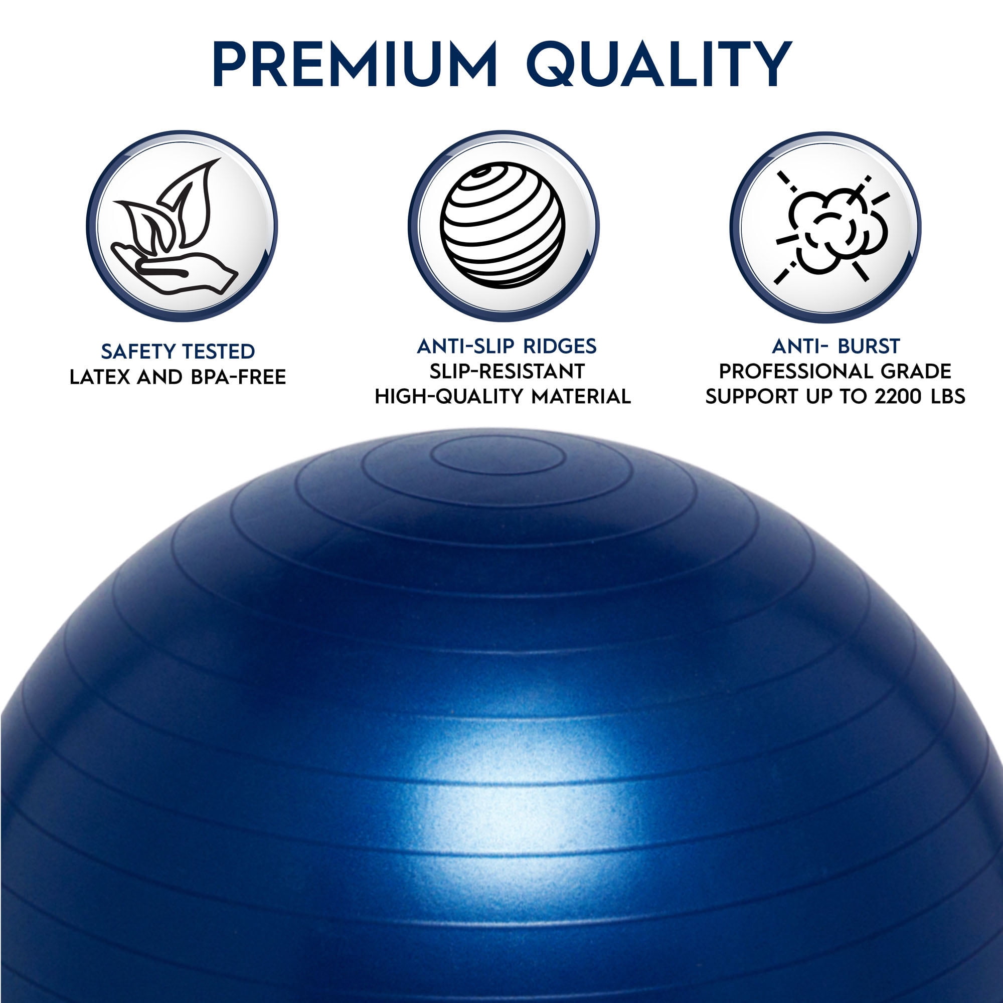Bouncybands® Balance Ball 65cm Blue