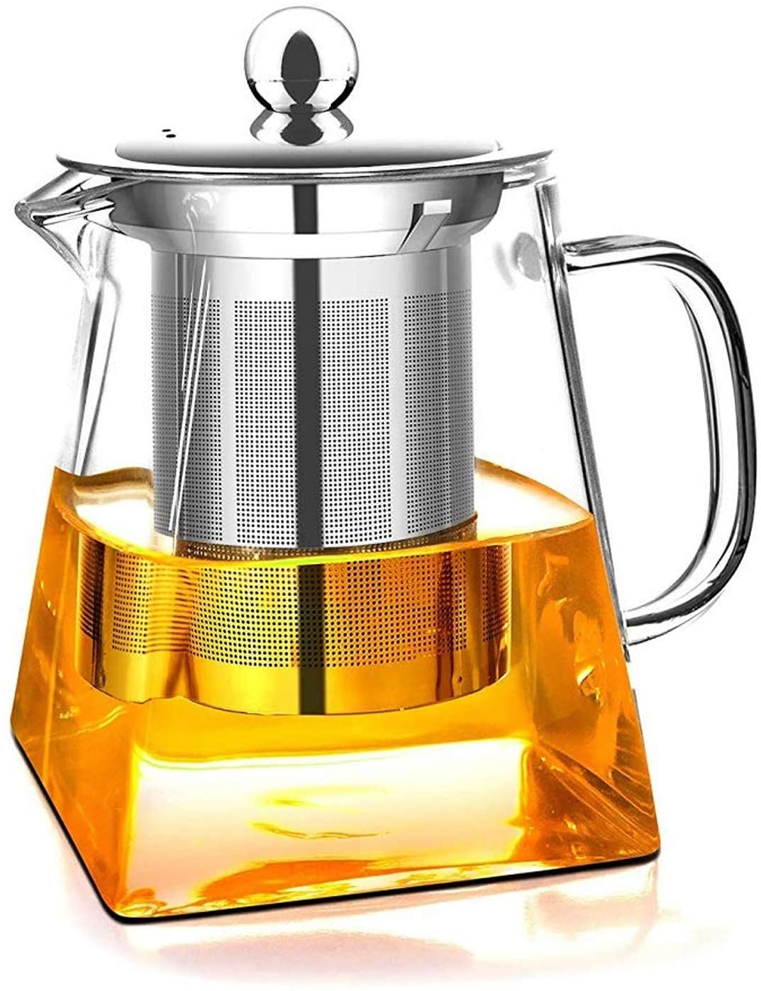 Glass Teapot with Removable Infuser, High Borosilicate Glass Loose Tea
