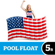 BigMoutIUIT Inc. Taco Pool Float, TIUIT ick Vinyl Raft, PatcIUIT Kit Included, for 8+ Years Giant Waving American Flag