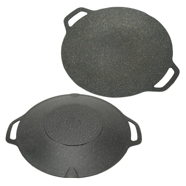 Parrilla Coreana Parrilla Antiadherente con Revestimiento de 6 Capas Parrilla Redonda de Aluminio Fundido Parrilla para Panqueques para Estufa de Inducción Estufa Horno ANGGREK Otros