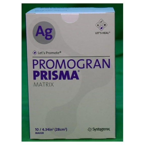 Box 10 Wound Care Dressings Systagenix Promogran Prisma Ag #MA028 - Matrix Dressing with Silver