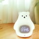 thumbnail image 1 of Lindo reloj despertador con luz nocturna de oso polar grande con pantalla de tiempo, brillo ajustable, carga USB, regalo para niños, adecuado para dormitorios y salas de juegos infantiles., 1 of 3