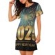 thumbnail image 2 of Balery 2025 New Year 5 Camisón de manga corta con cuello redondo para mujer, cómodo y elegante., 2 of 6