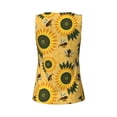 thumbnail image 6 of Goofa Bees and Sunflowers Printed Womens Workout Tops for Women Sleeveless Yoga Shirts Athletic Running Tank Tops Sleeveless Gym Clothes Workout Apparel-, 6 of 9