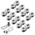 thumbnail image 1 of Placa metálica Irfora 1 par / 5 pares / 10 pares de eslabones de cadena de bicicleta herramienta de reparación de cadena de bicicleta eslabón perdido conector de cadena de bicicleta 6-8S / 9S / 10S / Irfora Placa metálica, 1 of 7