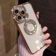 thumbnail image 2 of Funda De Lujo Elegante Con Borde De Protección De Cámara Diamante Suave Transparente Compatible Con IPhone 14 13 12 Pro Max 12pro 13pro, 2 of 4