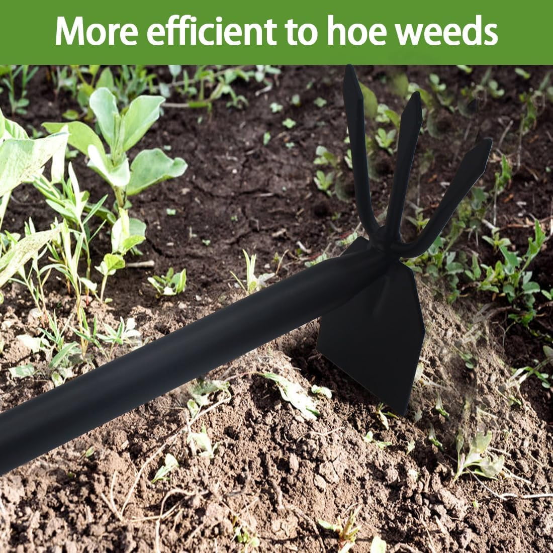 Garden Hoe and Cultivator, Long Heavy Duty Hand with Tiller, 2 Section Handle, Carbon Steel Blade, Cultivator Tools for Loosening Soil, Digging