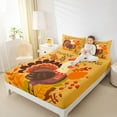 thumbnail image 4 of Feelyou Autumn Turkey Child Twin Sheet Sets, Thanksgiving Day Bedding, 3 Pieces, 4 of 7