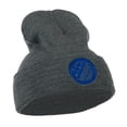 thumbnail image 5 of Waving USA Flag Embroidered Long Beanie - Grey OSFM, 5 of 5