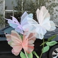 thumbnail image 4 of 3D Large Mesh Butterfly Decor, Outdoor Photography Props, Wedding & Garden Ornament for Home & Event Decor (White), 4 of 7