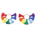 thumbnail image 2 of Pendientes colgantes con borlas, 2 piezas, pendientes con borlas de colores festoneados, pendientes con borlas bohemias, máxima confiabilidad, 2 of 14