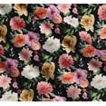 thumbnail image 3 of Soimoi Black Cotton Voile Fabric Leaves & Floral Watercolor Print Sewing Fabric BTY 42 Inch Wide, 3 of 7
