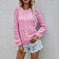 thumbnail image 4 of Vedolay Sweaters for Women Casual Long Sleeve Open Front Sweater with Pockets Pink,L, 4 of 5
