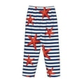 thumbnail image 5 of Kll Womens Starfish Navy Blue Stripe Print Pajama Pants Soft Pajama Bottoms For Women Cozy Lounge Pants, 5 of 9