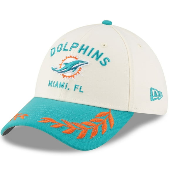 Men's New Era  Cream/Aqua Miami Dolphins 2025 NFL Draft 39THIRTY Flex Hat