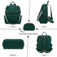 thumbnail image 5 of Leather Backpack Purse for Women Designer Ladies  Bag Fashion Faux Work Travel Handbags, 5 of 6