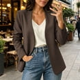 thumbnail image 4 of Miqool Women's Blazer Long Sleeve Open Front Casual Lightweight Suit Jacket Business Work Office Coat, 4 of 9