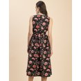 thumbnail image 4 of Moomaya Sleeveless Sweetheart Neck Flared Cotton Dress - Women's Trendy Dress, 4 of 9