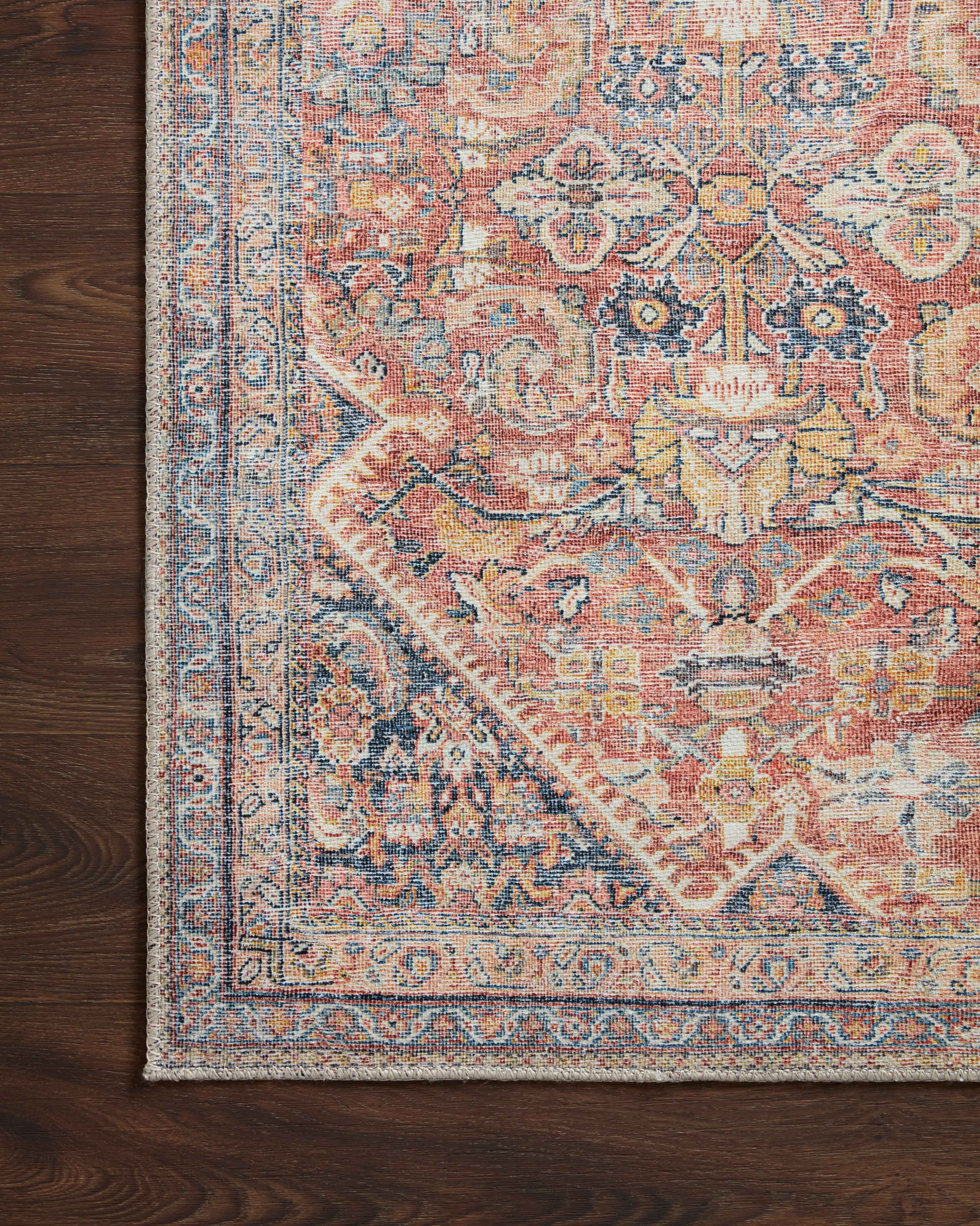 Loloi Adrian Rust / Denim 3'-6" x 5'-6" Area Rug