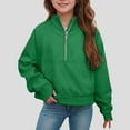 thumbnail image 5 of Zshosam Sweatshirts for Kids Bulk Girls Sweatshirts Kids Casual Long Sleeve Loose Tops Fall Comfy Lightweight Pullovers,Dark Green 13-14 Years, 5 of 7