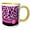 Yellow/White, variant on 3drose, Personalized Initial K Monogrammed Hot Pink and Black Leopard Pattern Animal Print - Personal Letter, 11oz Two-tone Yellow Mug