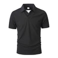 thumbnail image 5 of NIEWTR Mens T-Shirt lightWeight Polo Shirts Short Sleeve Fashion Polos Tee Shirt Classic Basic Work Collared Shirt（Black,S), 5 of 6