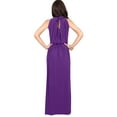 thumbnail image 5 of KOH KOH Long Sleeveless Bridesmaid Wedding Party Guest Summer Flowy Casual Brides Formal Evening Sexy Halter Neck Maxi Dress Gown For Women Lavender Purple XX-Large US 18-20 NT012, 5 of 6