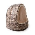 thumbnail image 1 of Synthetic   Cheetah Animal Synthetic Fur Cat Hood Pet Bed, 1 of 1