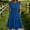 Blue, variant on Women's Plus Size Short Sleeve Dresses V-Neck Colored Summer Beach Sleeveless Button-Up Long Dress