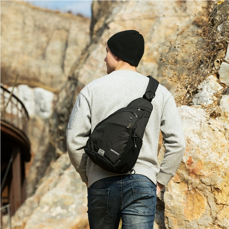 WATERFLY Sling Bag Crossbody Backpack: Over Shoulder Daypack