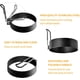 thumbnail image 3 of Moldeador de huevos redondo, anillos de acero inoxidable antiadherentes para huevos, perfecto para herramientas de desayuno, moldes para cocinar huevos con mango ajustable, mango anti-escaldaduras,, 3 of 6
