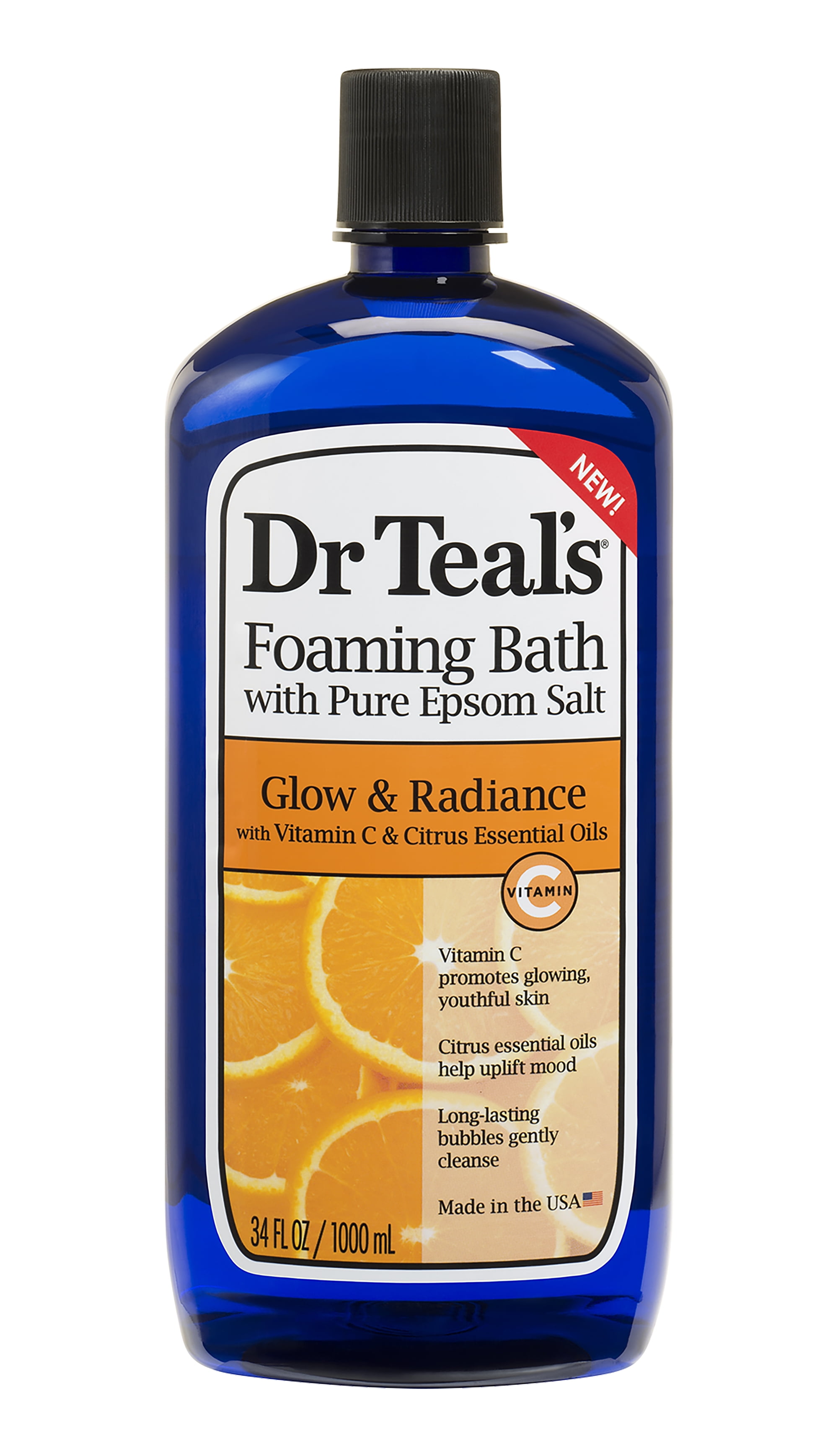Dr Teal's Glow & Radiance Foaming Bubble Bath with Pure Epsom Salt