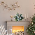 thumbnail image 6 of Christmas Candle Ring Wreath, Artificial Holly Leaves Wreaths with Berries Pinecone, Fake Greenery Garlands for Wedding Backdrop, Arch Wall Decor, 6 of 6