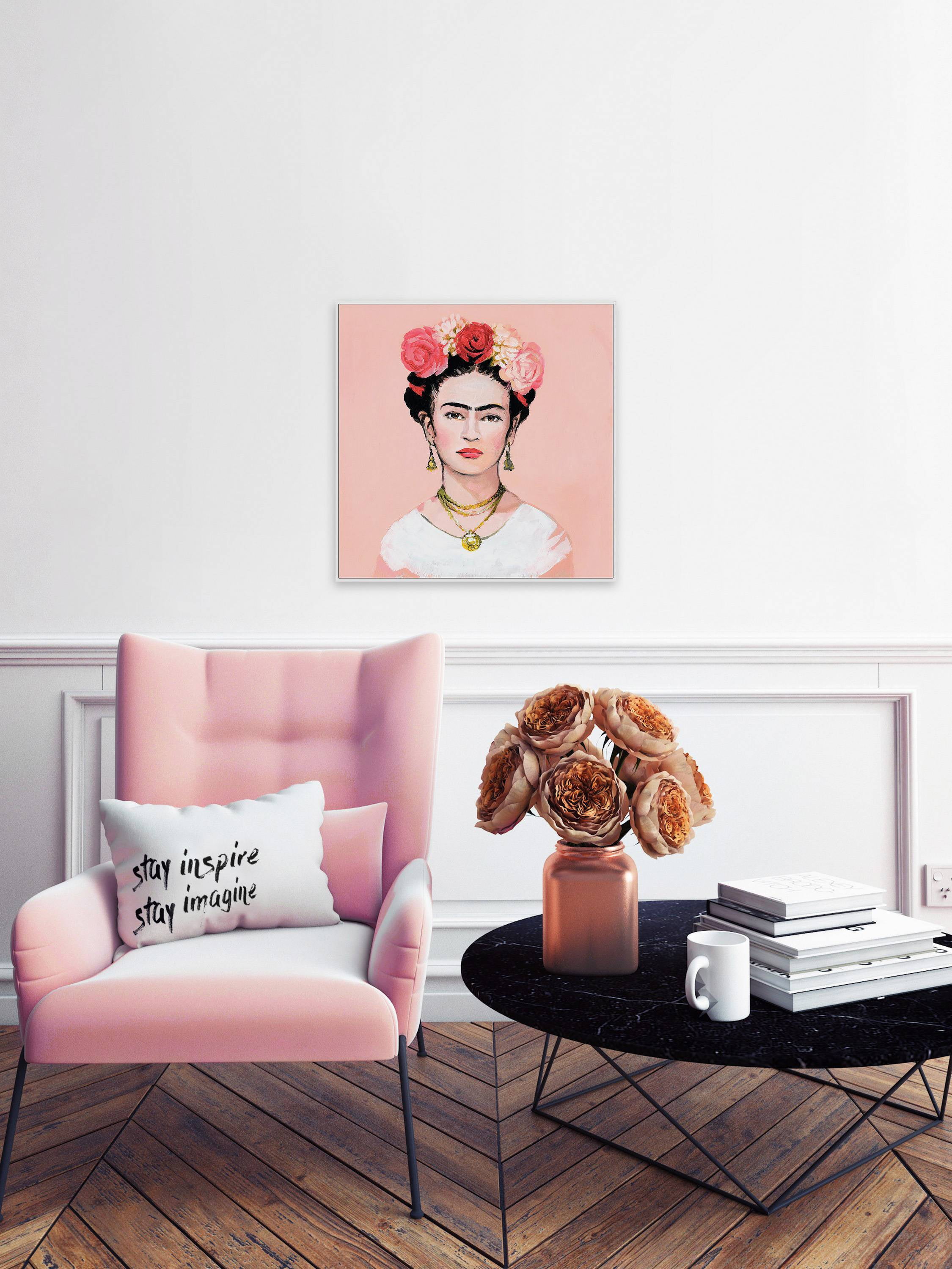 Eyebrows Floater Framed Painting Print on Canvas