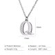 thumbnail image 1 of Fishhook Collar con inicial del alfabeto para mujer y hombre, joyería de tendencia de acero inoxidable, cristal de lujo, circón, regalo para pareja familiar, 1 of 4
