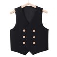 thumbnail image 3 of WUXIAN Child Boys 4 Button Double Formal Suit Vest Sleeveless Coats Baby Leisure Streetwear, 3 of 3