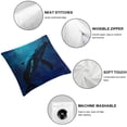 thumbnail image 6 of Pillow cover, starry whale pillowcase, Patio sofa decoration garden cushion cover, polyester decorative set, ocean 1 set of 2, various sizes, 6 of 7