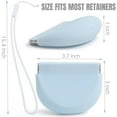 thumbnail image 3 of ZZYuan New Arrivals Retainer Case Silicone Top Retainer Holder with Lanyard Slim Cute Aligner Case with Vent Holes Portable Night Mouth Guard Case Denture Case for Travel School Supplies, 3 of 8