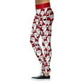 thumbnail image 1 of DYMADE Womens Christmas Workout Leggings Footless Fun Graphic Printed Cute Patterns Skinny Pants, 1 of 5