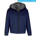 thumbnail image 6 of Brnmxoke Men's Jackets Windproof Heavy Thick Flannel Plaid Jacket Sherpa Fleece Lined Hoodies for Men Full Zip Winter Warm Coat Buffalo Zipper Sweatshirt Padded Coats Outwear, 6 of 7