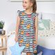 thumbnail image 4 of Fotbe Colorful Llama Vestido de Dormir para Niñas de 3 a 10 Años, Mangas Cortas, Estilo Princesa, Pijama Camisón con Mangas Voladas-Large, 4 of 6