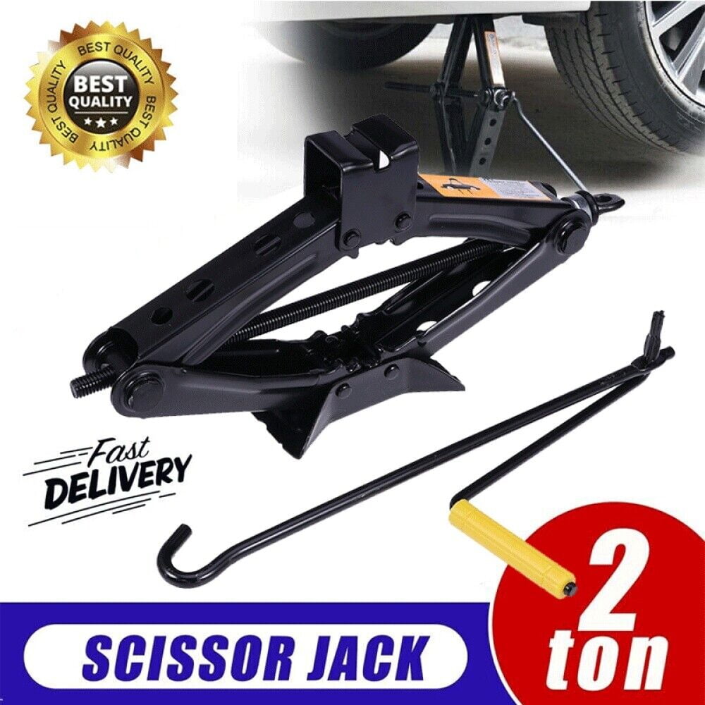 2 Ton Scissor Jack Handle Car Wind Up Tyre Lift Garage Emergency Tool