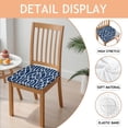 thumbnail image 2 of Blue and White Modern Art Geometric Seat Covers for Dining Room Chairs Set Of 4,Stretch Printed Washable Chair Seat Cover with Elastic Ties and Button,Removable Waterproof Couch Cushion Covers, 2 of 6