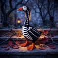 thumbnail image 6 of Halloween Skeleton Goose Resin Figurine, White Goose Skull Statue, Realistic Animal Tabletop Decoration for Shelf, Desk, Mantel, Halloween Home Party Decor Collectible Gift, 6 of 6