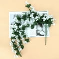 thumbnail image 6 of Landege Artificial Hanging Violet Wreath Garland Flower Decoration, White, Random Flower Design for Home and Party, 6 of 7