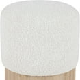 thumbnail image 4 of Meridian Furniture Veranda Boucle Fabric Ottoman/Stool in Cream/Natural, 4 of 6