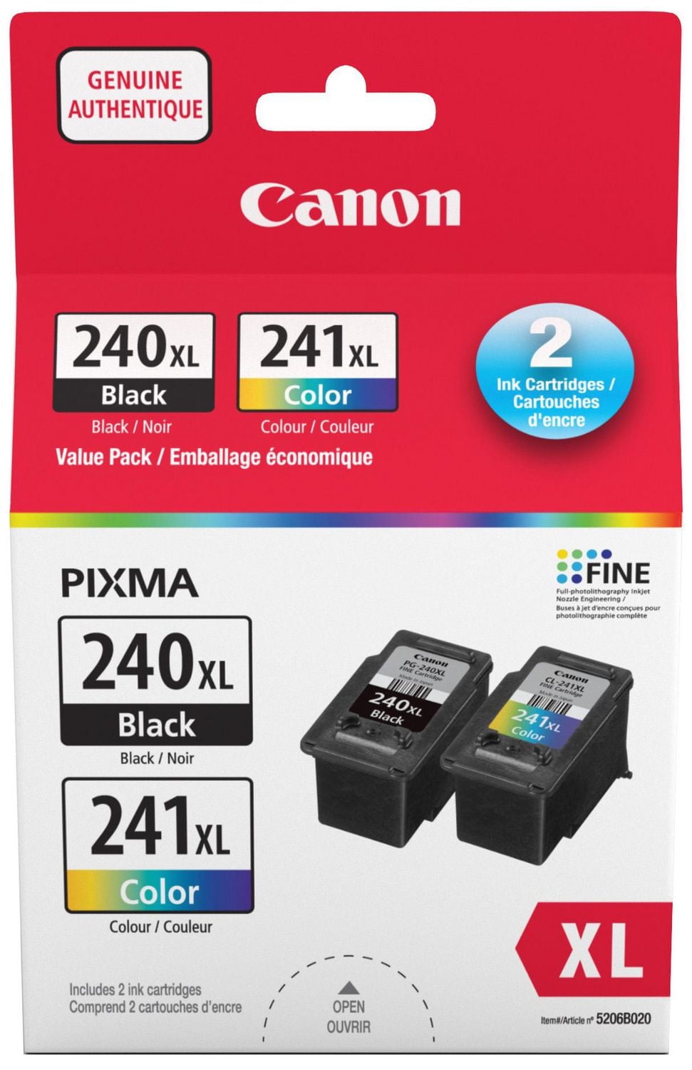 Canon Canada Inc Canon PG-240XL / CL-241XL Ink Value Pack, Tri-Colour
