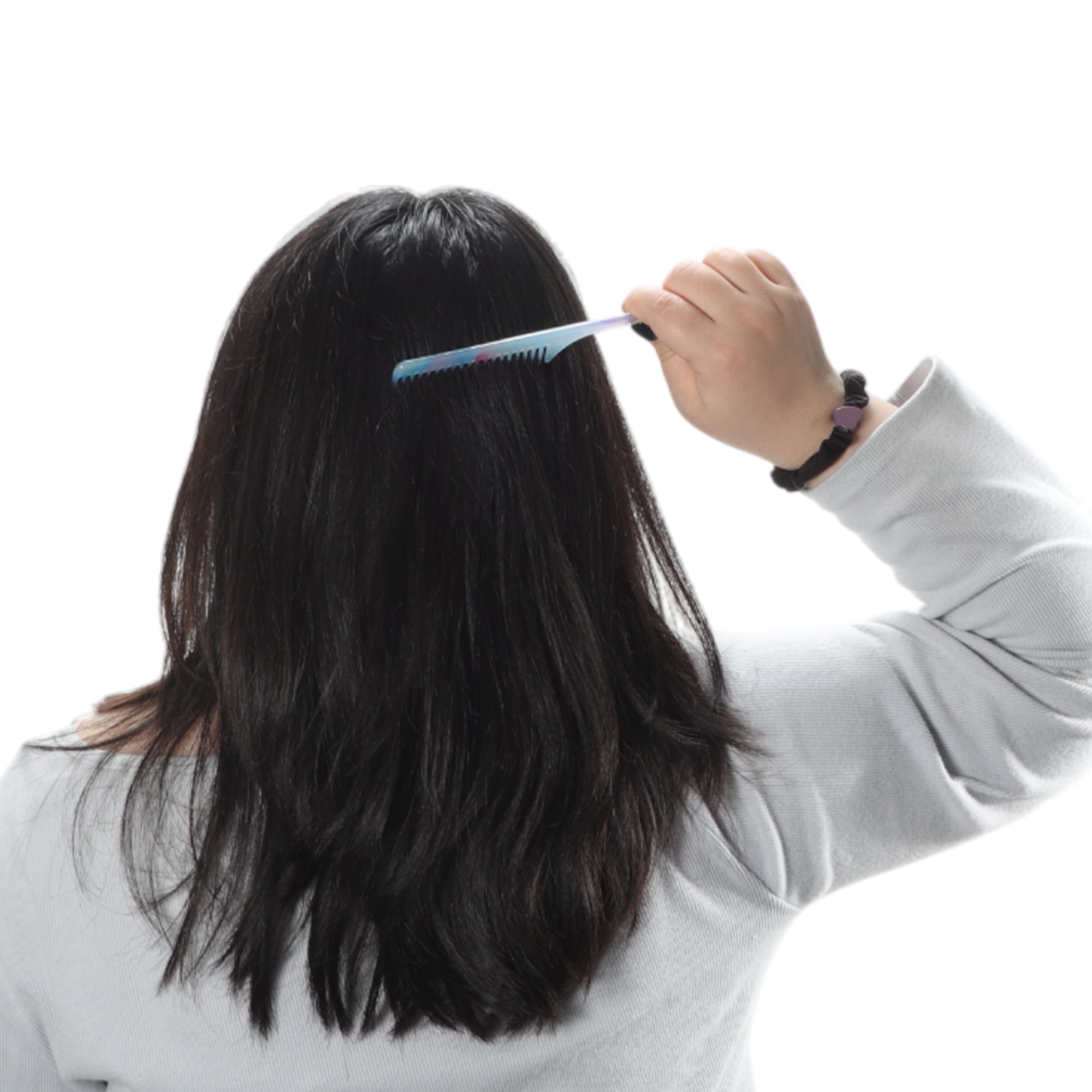 Unique Bargains 1 Pc Simple Vintage Rat Tail Comb for All Hair Types Pink, Blue