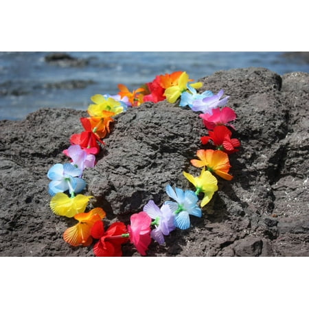 Multi Color Promo Lei 18" - Hawaiian Silk Leis